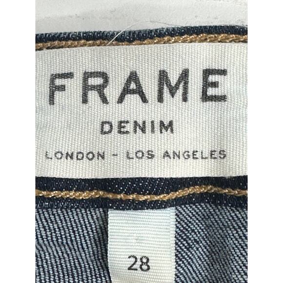 Frame Le Skinny de Jeanne Jeans Blue Dark Wash Mid Rise Casual Western Size 28 - Picture 3 of 12